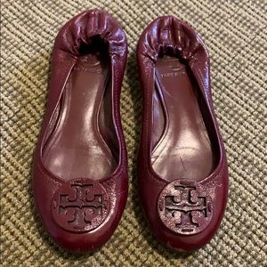 Tory Burch patent leather red flat
